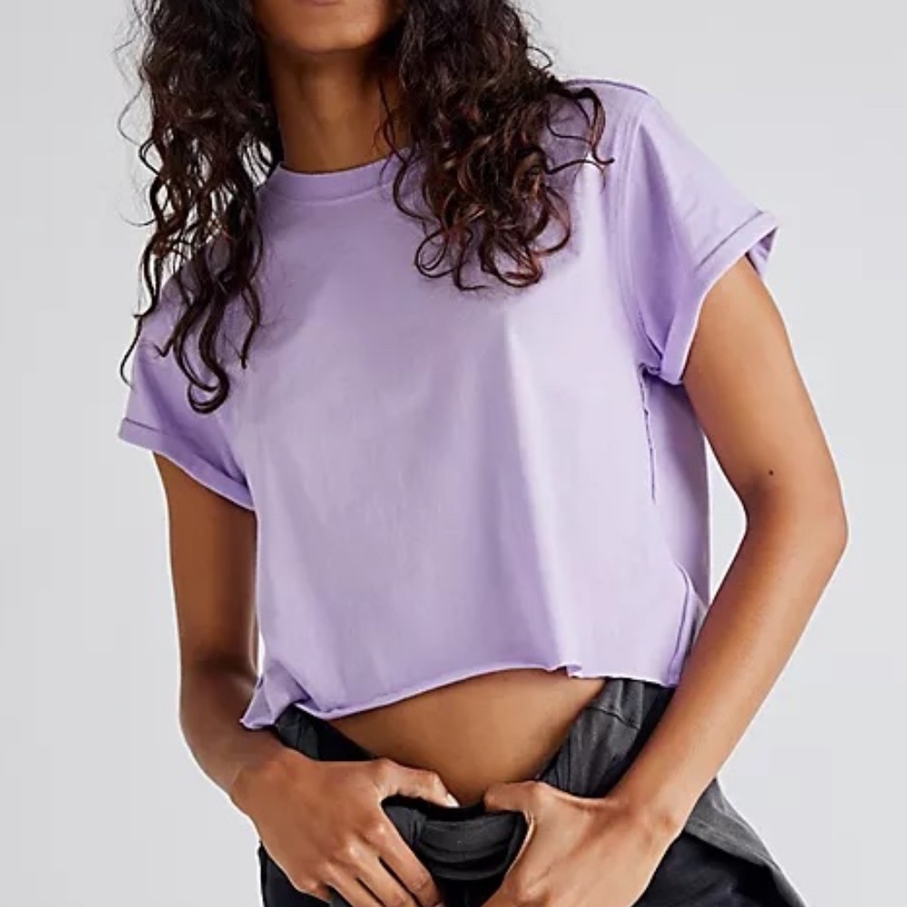 Free People We The Free Perfect Tee in Lavender / Purple / Violet